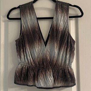 Letmebe Silver Metallic Skirt